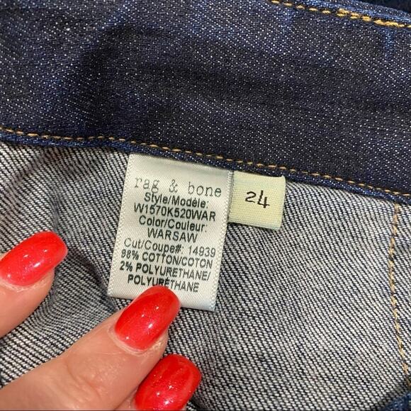 Rag & Bone / JEAN High Rise Denny Cropped Jeans Size 24 - Picture 9 of 12